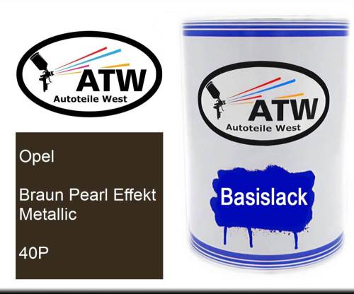 Opel, Braun Pearl Effekt Metallic, 40P: 500ml Lackdose, von ATW Autoteile West.